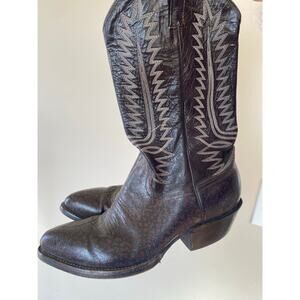 Cowtown Vintage Exotic Men's Cowboy Boots Size 8.5 D Caribou Western Brown